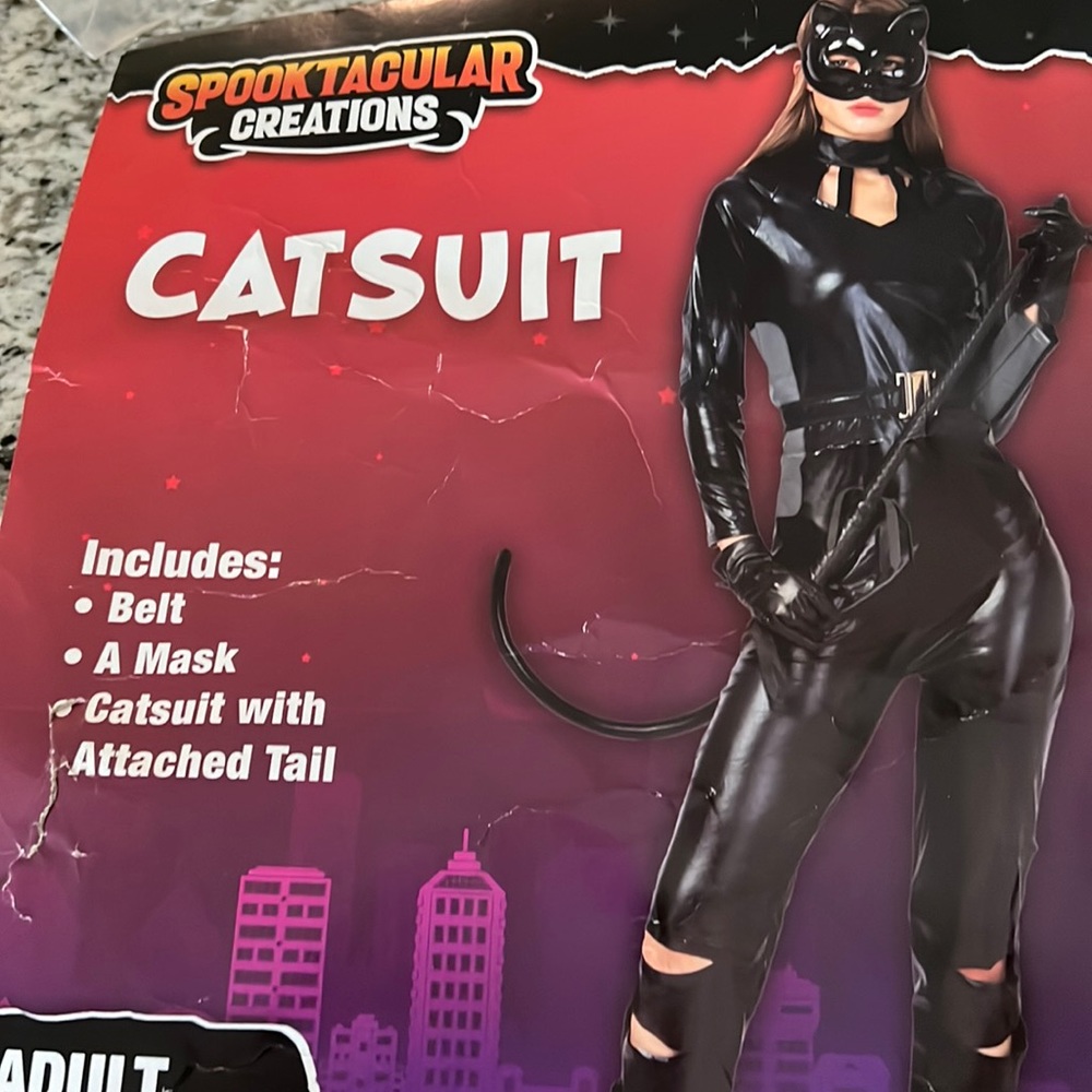 cat woman outfit black brand new never wornsize medium